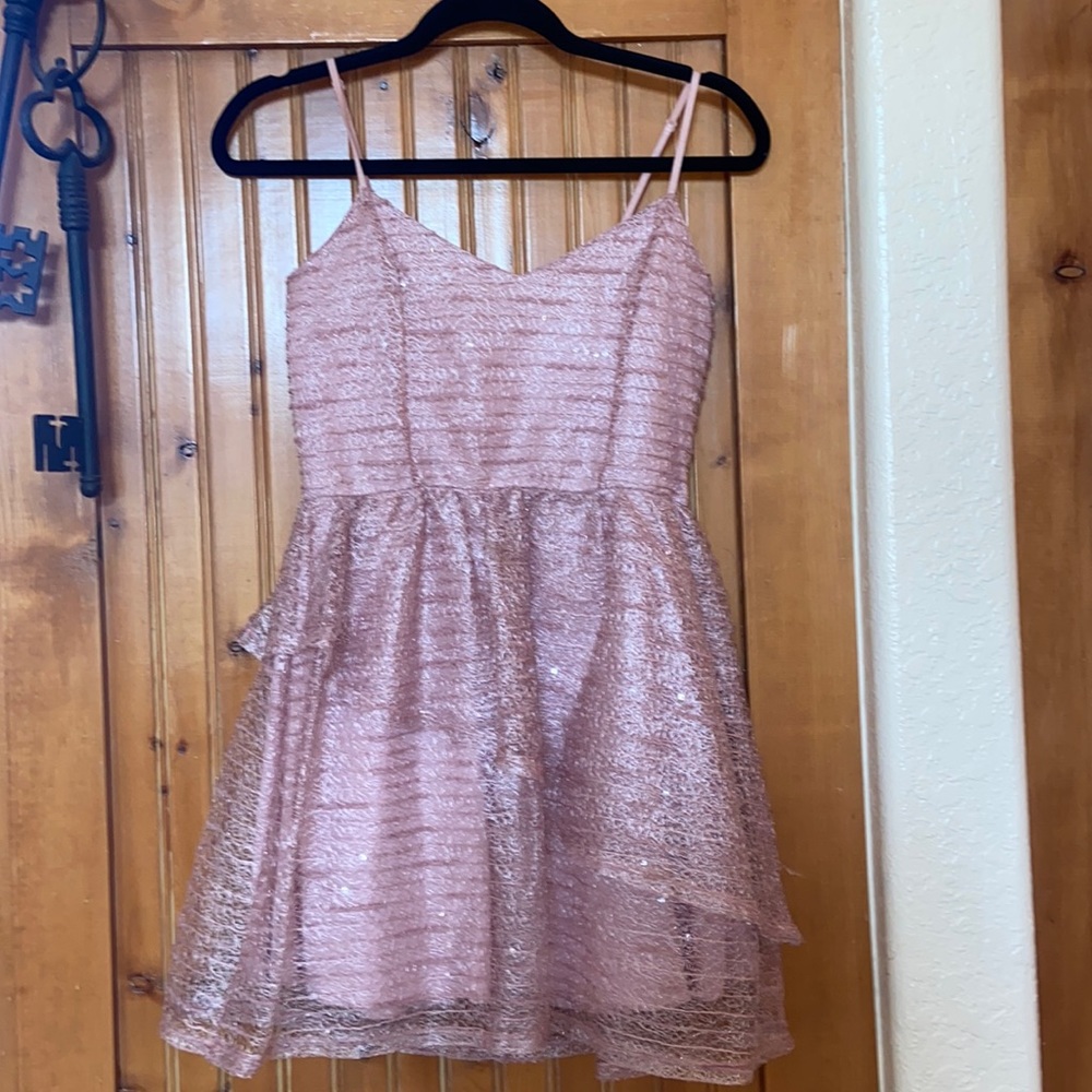 Dainty Hooligan Pink Sequin Shimmer Dress